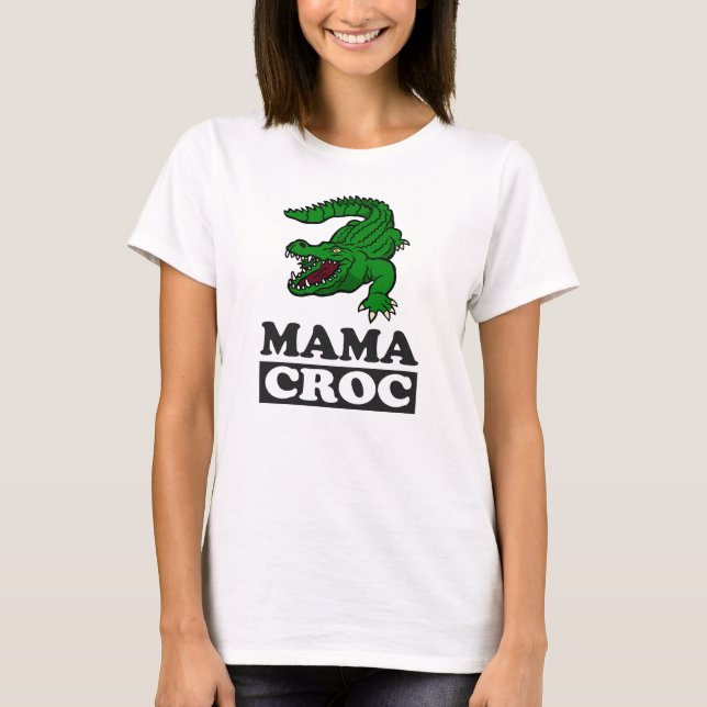 Mama Crocodile T-Shirt Animal Mom Mother Gift (Front)