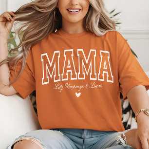 Mama   Custom Varsity Mother's Day   New Mom T-Shirt