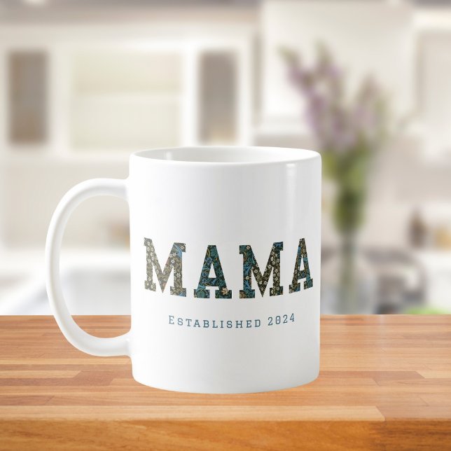 Mama customized year - trendy floral Coffee Mug (Creator Uploaded)
