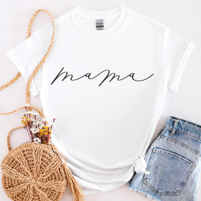 Mama Cute Script T-Shirt