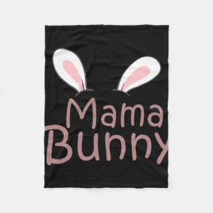Mama Daddy Bunny Easter Day Dad Pregnant Mom Match Fleece Blanket