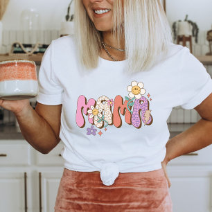 Mama, Daisy, Flowers, Cute Retro Vintage Boho  T-Shirt