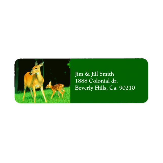 Mama Deer & Baby Fawn Label (Front)