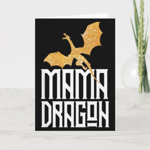 Mama Dragon Christmas Matching Family Tribe Mom Wi Card