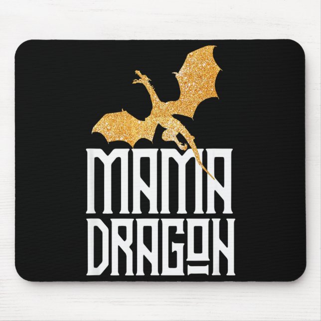 Mama Dragon Christmas Matching Family Tribe Mom Wi Mouse Pad (Front)