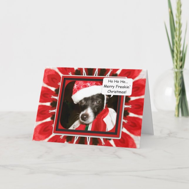 Mama Dressed Me, Merry Freakin` Christmas Holiday Card (Front)