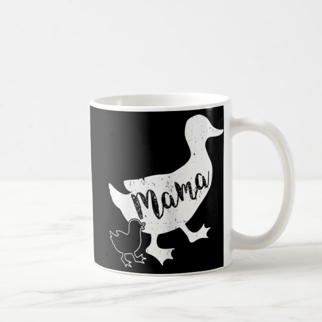 Mama Duck and 1 Baby Duckling Fun Mom   Coffee Mug (Right)