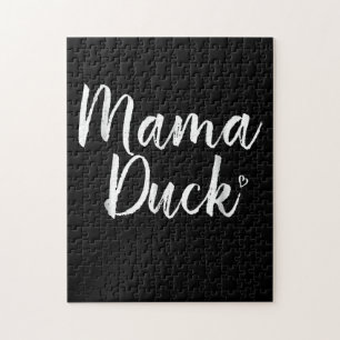 Mama Duck , Cute Duck, Mors Day, Gifts Mom Jigsaw Puzzle