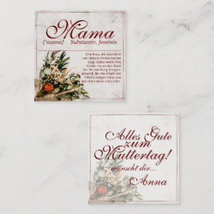 Mama - einfach unersetzlich - Bouquet Note Card