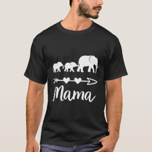 Mama Elephant 2 Bybies Kids Mom Of Two Cute Mother T-Shirt
