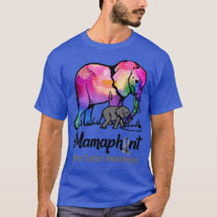 Mama Elephant Mamaphant Brain Tumor Awareness T-Shirt