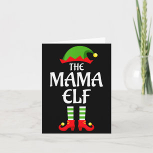 Mama Elf Family Matching Group Christmas Card