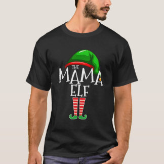 Mama Elf Family Matching Group Christmas Gift Gran T-Shirt
