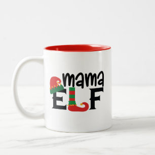Mama Elf Two-Tone Coffee Mug