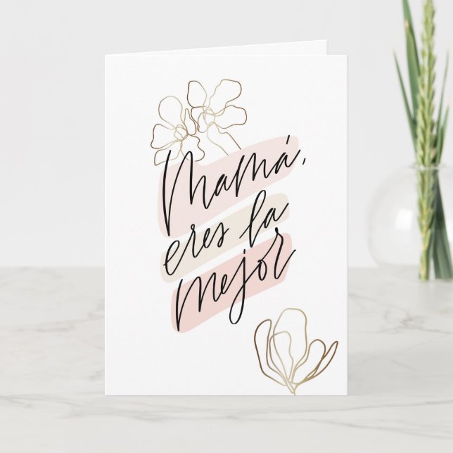 Mamá eres la mejor Dia de la Madre tarjeta Card (Front)
