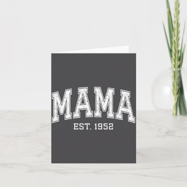 Mama Est 1952 Mom D Mothers Day Ized  Card (Front)