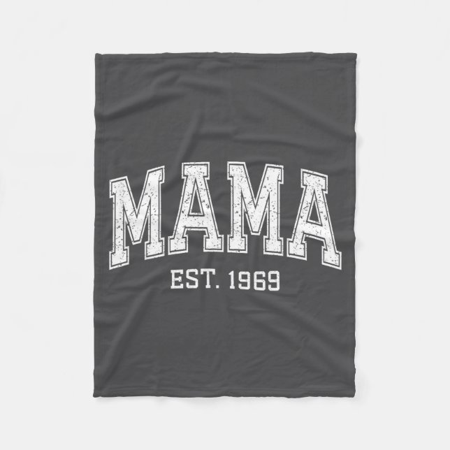 Mama Est 1969 Mom D Mothers Day Ized  Fleece Blanket (Front)