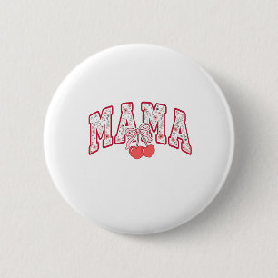 Mama est 2025 Mothers Day Coquette bow Button