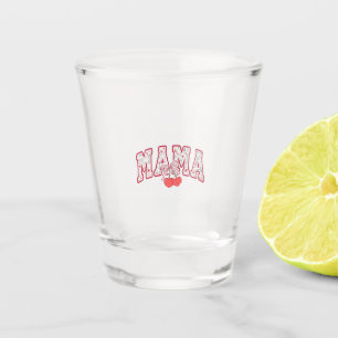 Mama est 2025 Mothers Day Coquette bow Shot Glass