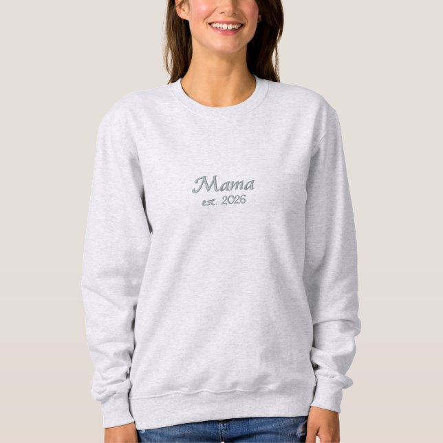 Mama est 2026 embroidered sweatshirt (Front)