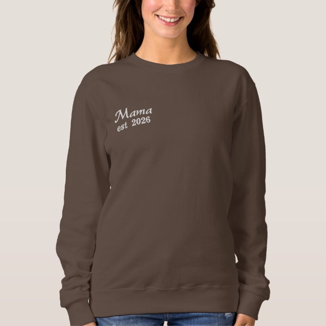 Mama est 2026 embroidered sweatshirt (Front)