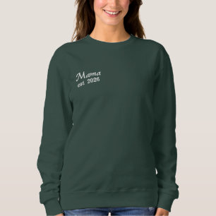 Mama est 2026 embroidered sweatshirt