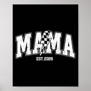 Mama Est 2026 Pregnancy Announcement Lightning Bol Poster