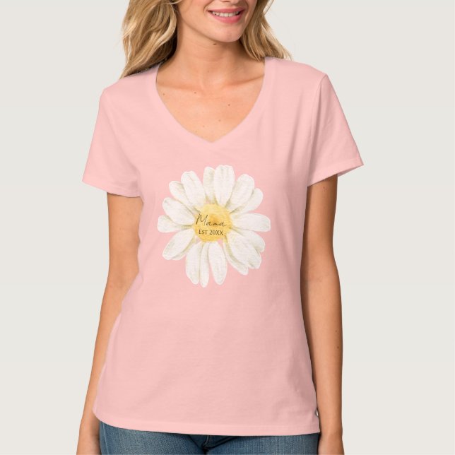 Mama Est - Daisy V-neck T-Shirt (Front)