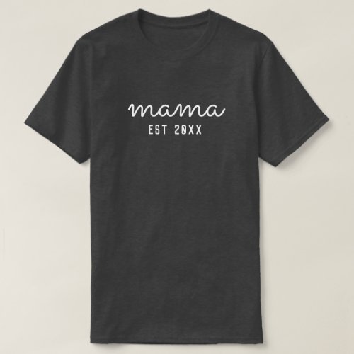 Mama Est Soon To Be Mommy New Mom Personalized  T_Shirt