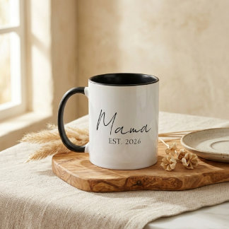 Mama Est Year Meaningful Motherhood Design Mug