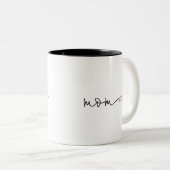 Mama Established | Mom Gift Two-Tone Coffee Mug (Front Right)