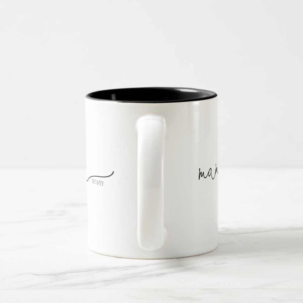 Disover Mama Established | Mom Gift Two-Tone Coffee Mug