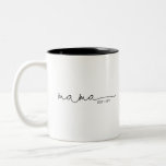 Mama Established | Mom Gift Two-Tone Coffee Mug<br><div class="desc">This mug features the text Mama in a beautiful script with "est" and the year! This would make a perfect gift for her for mother's day, Christmas, birthday, or the perfect pregnancy announcement! Change the color of the cup lining to blue for an upcoming boy or pink for an upcoming...</div>