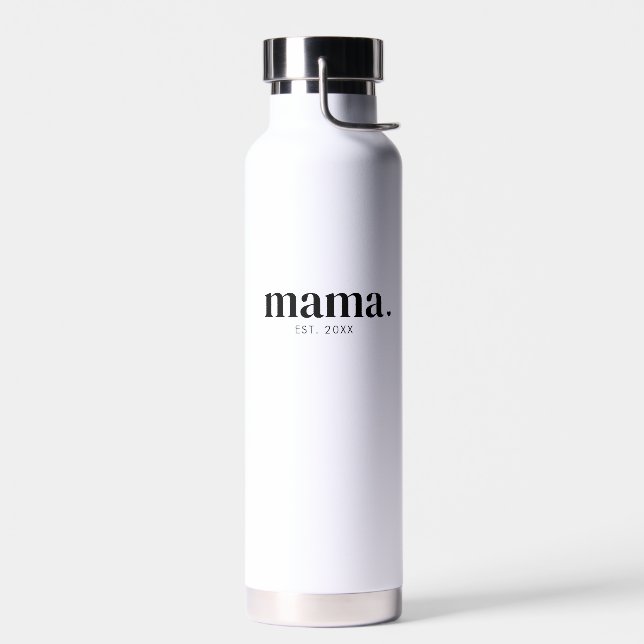 Mama Established New Mom Gift  Water Bottle (Left)