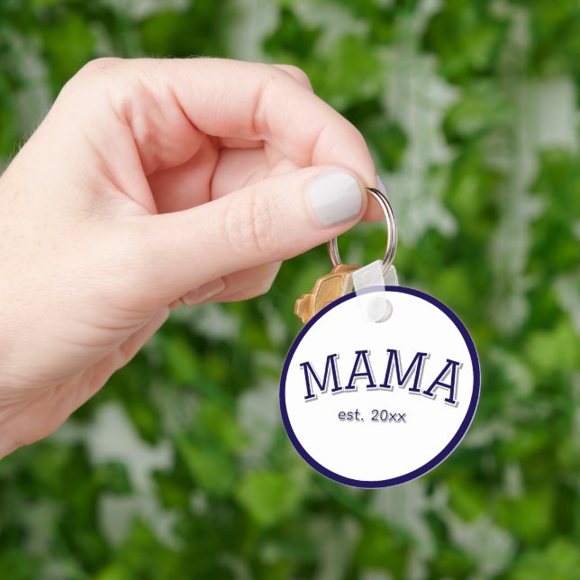 Mama Established 🗝️ Personalized Mothers Day Gift Keychain (Hand)
