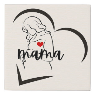 MAMA FAUX CANVAS PRINT