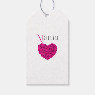 Mama Floral Beautiful Mothers Day, Birthday Manual Gift Tags