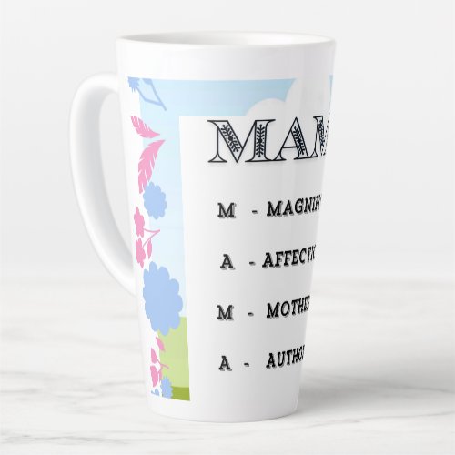MAMA Floral Latte Mug