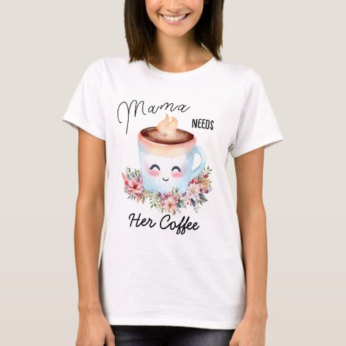 Mama Floral Watercolor Coffee Shirt