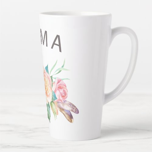 Mama Floral Watercolor Latte Mug