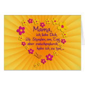 MAMA Flowers Heart Saying in german + your backgr. (Front Horizontal)