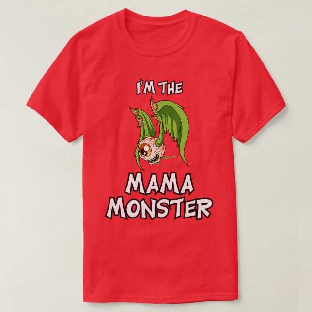 Mama Flying Eye Halloween Matching Family T-Shirt (Design Front)