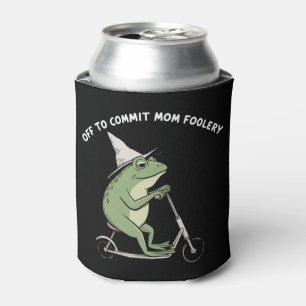 Mama Frog Off to Commit Mom Foolery Scooter Gift Can Cooler