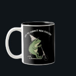 Mama Frog Off to Commit Mom Foolery Scooter Gift  Two-Tone Coffee Mug<br><div class="desc">Mama Frog Off to Commit Mom Foolery Scooter Gift For Mom Funny Mama Pregnancy Announcement</div>
