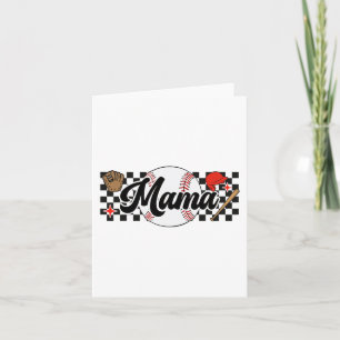 Mama Game Day Vibes Mothers Day Women Baseball Mom Card