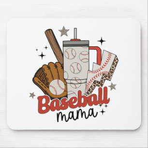 Mama Game Day Vibes Mothers Day Women Baseball Mom Mouse Pad