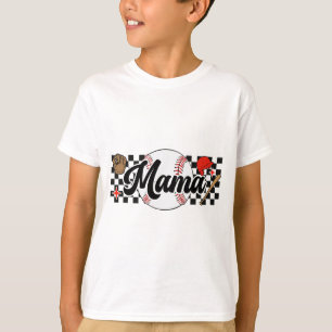 Mama Game Day Vibes Mothers Day Women Baseball Mom T-Shirt