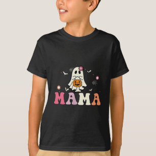Mama Ghost Boo One Soky Mama First Halloween Birth T-Shirt