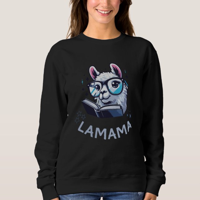 Mama Gift Idea Mother's Day MOM Lama Babyparty Sweatshirt (Front)