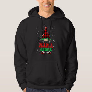 Mama Gnome Buffalo Plaid Matching Family Christmas Hoodie